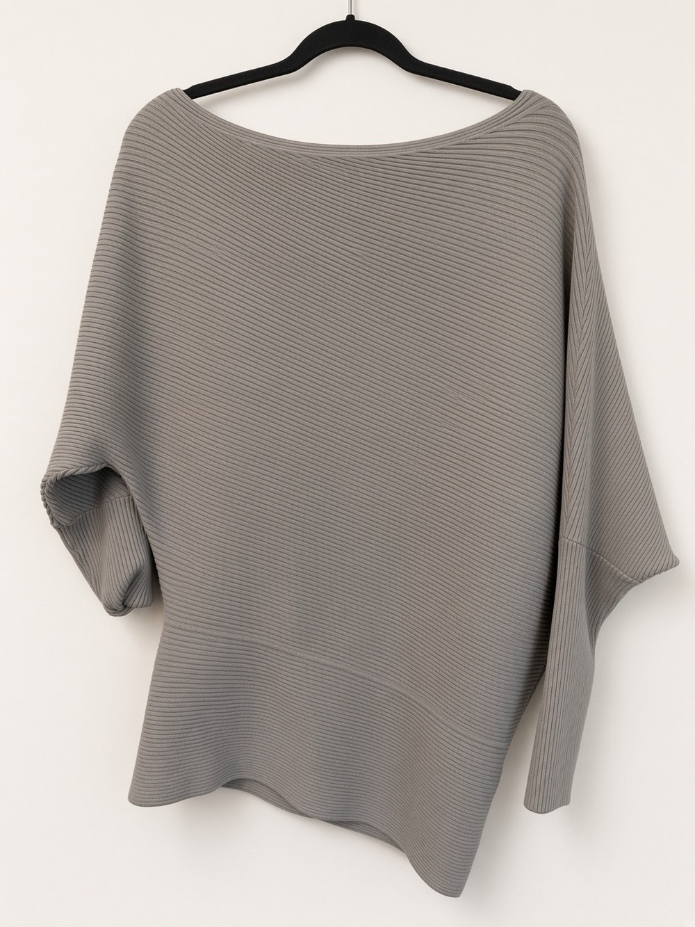Reiss Off-Shoulder, Asymmetrical Ribbed Sweater - Picture 2 of 3